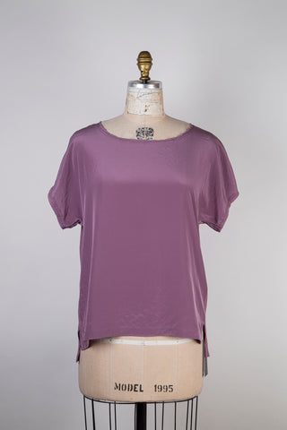 Two-material smoky lilac top (M and L)