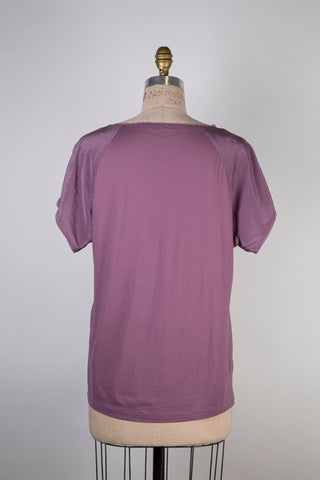 Two-material smoky lilac top (M and L)