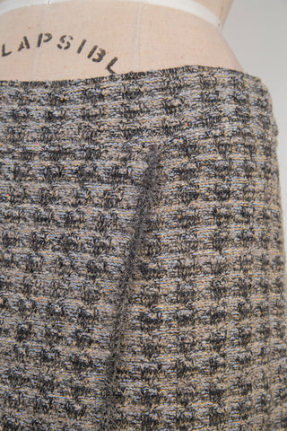 Soft blueish greige tweed skirt (10)