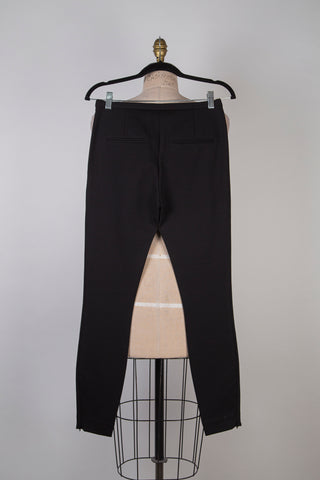 Pantalon slim en ponte di Roma noir (4 et 10)