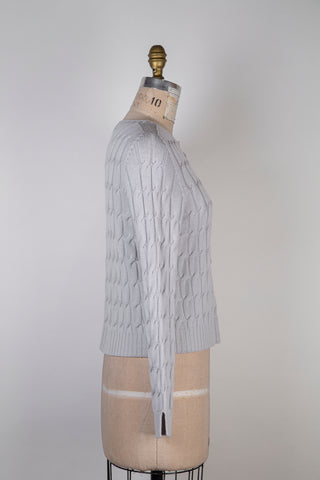 Light grey cardigan in pure new wool (S)