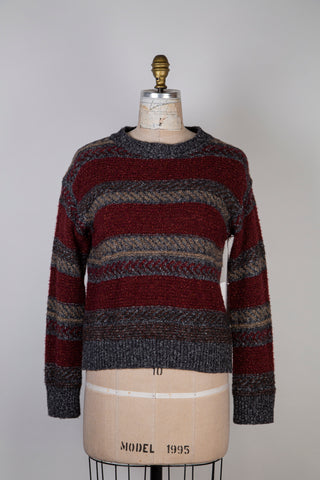 Metallic Ruby Striped Sweater (6)