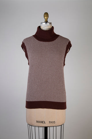 Débardeur en tricot choco-crème (6)