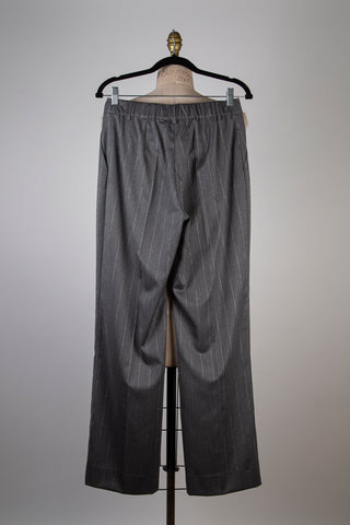 Classic gray pants with silver stripes (S)
