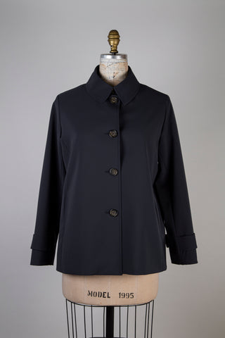 Classic navy flared coat (6)