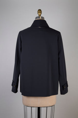 Classic navy flared coat (6)