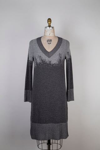 Robe PAYSAGE en tricot gris luxueux (6 à 10)