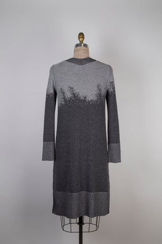 Robe PAYSAGE en tricot gris luxueux (6 à 10)