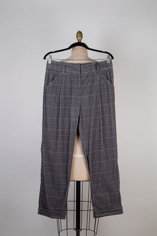 Pantalon boyfriend en velours tartan (6)