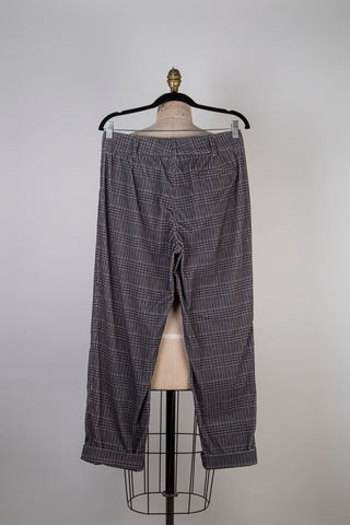 Pantalon boyfriend en velours tartan (6)