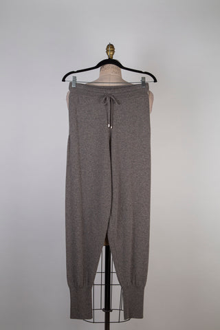 Pantalon jogger en pur cachemire greige (6)