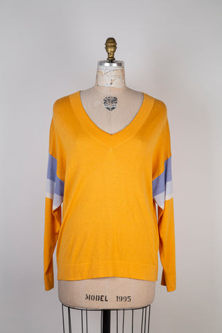 Chandail en tricot soyeux mangue (6+)