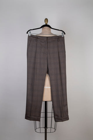 Pure new wool tartan tailored trousers (6)