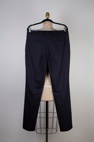 Navy gabardine-style cigarette pants (10+12)