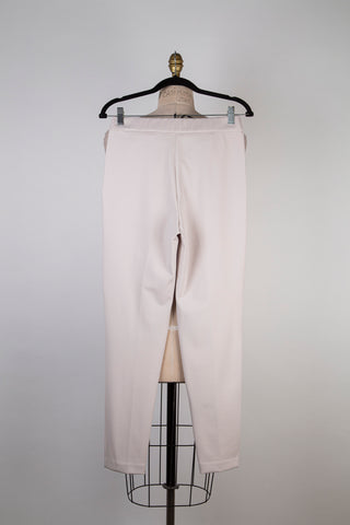 Pantalon cigarette en microfibre mastic (4+8)