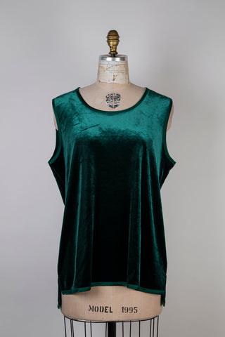 Emerald moiré velvet top (16)