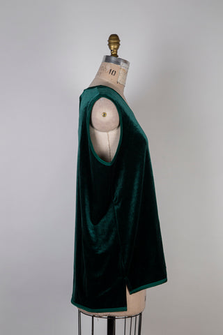 Emerald moiré velvet top (16)