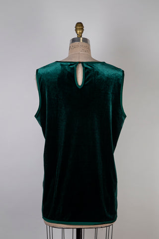 Emerald moiré velvet top (16)