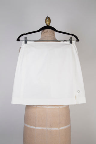 Jupe short effet denim blanc (4+6)