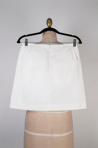 Jupe short effet denim blanc (4+6)