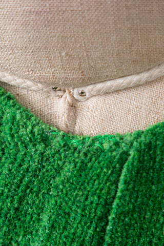 Top en velours à maille chenille vert (4)