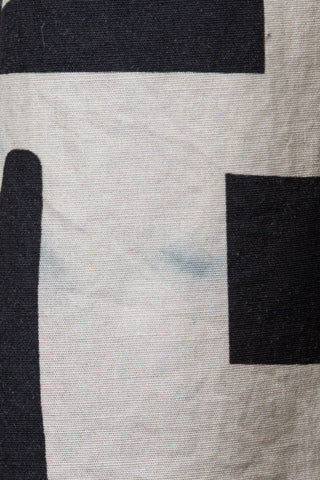 Cream wrap dress with black graphic lettering (M)