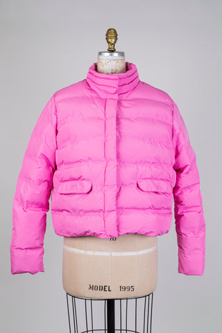 Bright pink quilted coat (12)
