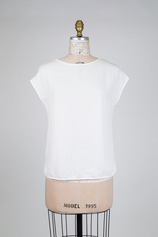 Blouse blanche à dos ajouré (XS)