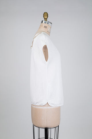 Blouse blanche à dos ajouré (XS)
