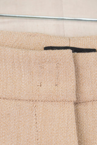 Pantalon tailleur beige à revers (4)