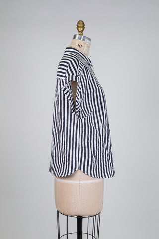 Chemisier à rayures blanc et marine (8)