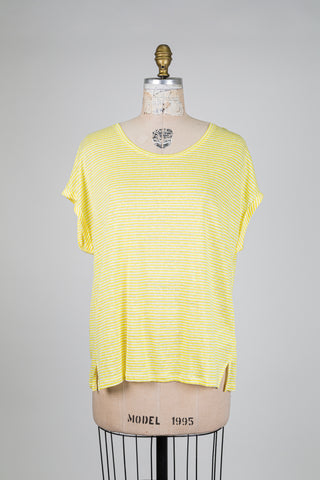 T-shirt à rayures jaune soleil (14)