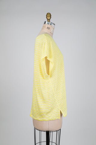 T-shirt à rayures jaune soleil (14)