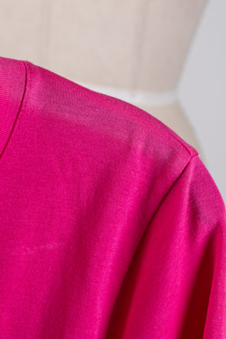 T-shirt rose drapé plissé (8)