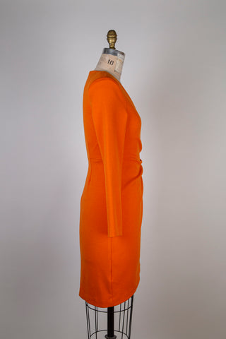 F23PQ5880 - Tangerine knit wrap dress (0 and 2)