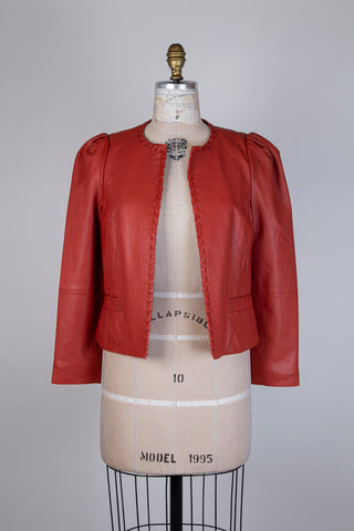 Burnt Orange Leather Jacket (2)