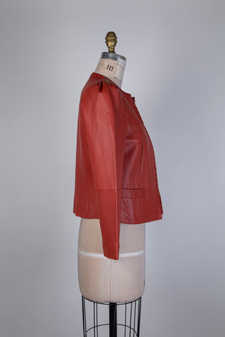 Burnt Orange Leather Jacket (2)