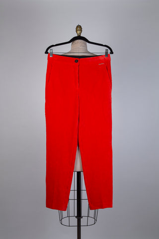 Pantalon en corduroy flamme (S)