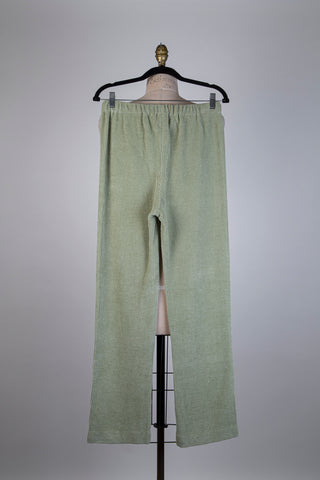 Pantalon droit en corduroy vert sauge (10)