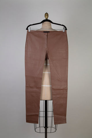 PL93817 - Hazelnut leather leggings (XS and S)