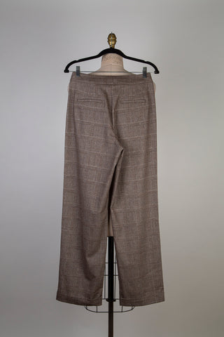 Pantalon tartan brun cacao argenté (4)