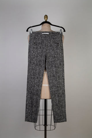 Black cream ribbed leggings (2+4)