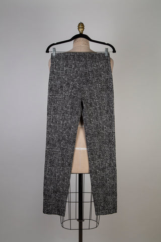 Black cream ribbed leggings (2+4)