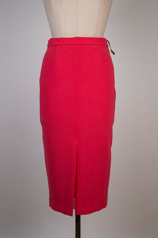 Jupe crayon stretch corail (2)