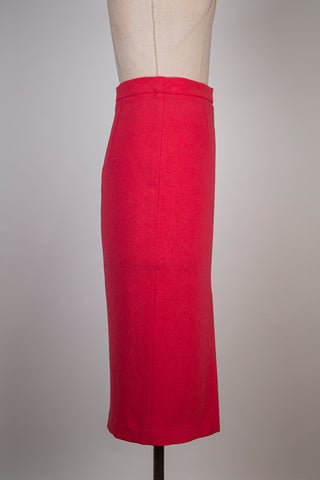 Jupe crayon stretch corail (2)
