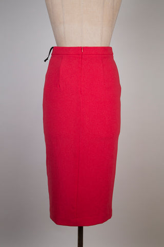 Jupe crayon stretch corail (2)