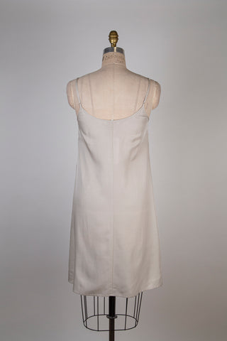 Robe tunique minimaliste amande (6)