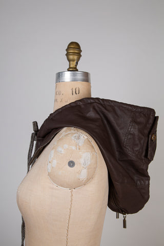 Capulard aviateur / jacquard cappuccino scintillant