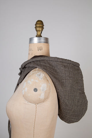 Capulard aviateur / jacquard cappuccino scintillant