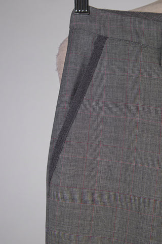 Pantalon cigarette prince de Galles (2+4)